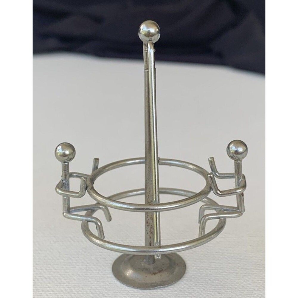 Kinetic Motion Modern Spin Round Balance Chrome Merry Go Round 1970s Retro